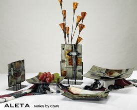 Aleta Glitter Art Glassware Diyas Home Platters Aleta Glitter Art Glassware Diyas Home Platters